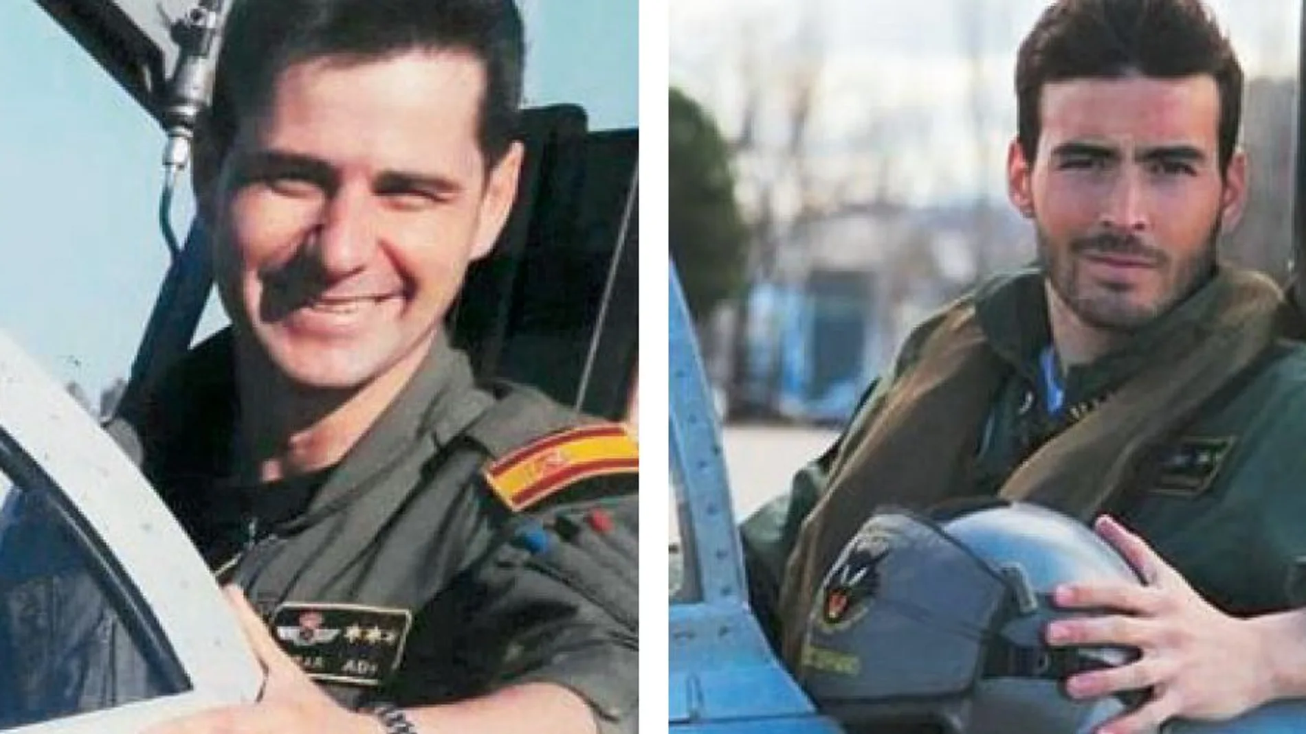 A la izquierda, el capitán Borja Aybar, que falleció el 12 de octubre de 2017. A la derecha, el teniente Fernando Pérez, quien perdió la vida el 17 de octubre del pasado año / Efe
