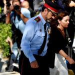 El jefe de los Mossos d'Esquadra, Josep Lluis Trapero, a su salida de la Audiencia Nacional