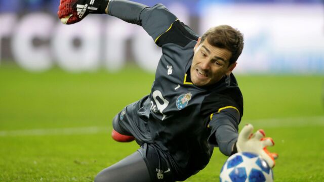 Iker Casillas, durante un entrenamiento