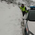Se cortó la circulación por acumulación de nieve. Los accesos a Sierra Espuña fueron cerrados