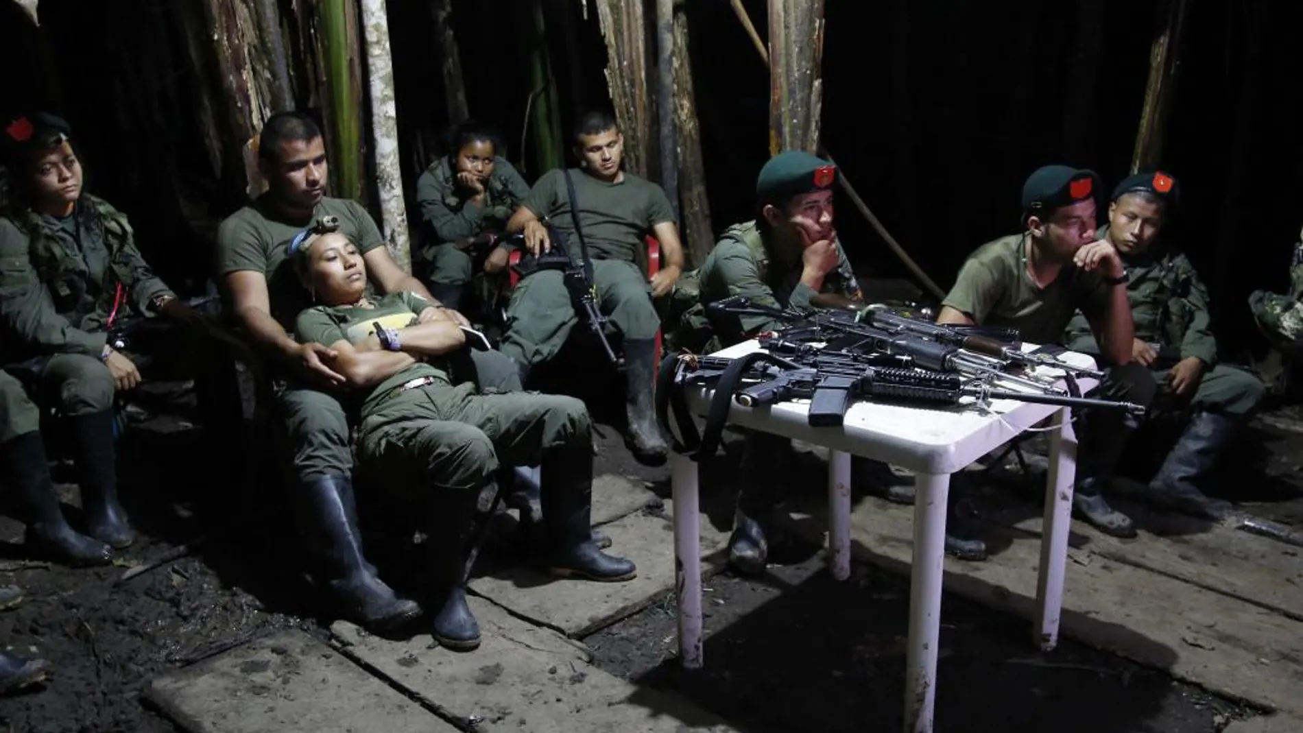 Imagen del 11 de agosto de miembros del frente 48 de las FARC en Putumayo, Colombia.