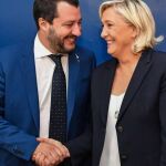 Matteo Salvini, vicepresidente italiano, y Marine Le Pen, líder de Agrupación Nacional, ayer en Roma / Efe