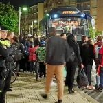 Los viajeros de Barcelona a Cambrils pararon en Tarragona, donde algunos fueron trasladados en bus / Facebook