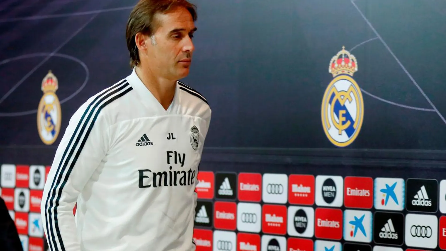 El entrenador del Real Madrid, Julen Lopetegui, durante la rueda de prensa en la Ciudad Real Madrid / Foto: Efe