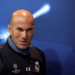Zinedine Zidane, durante la rueda de Prensa