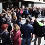 Concentración de los funcionarios de Justicia en Valladolid