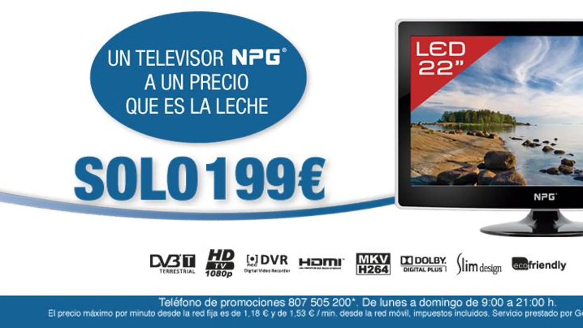 Televisor NPG 22"- 199 €