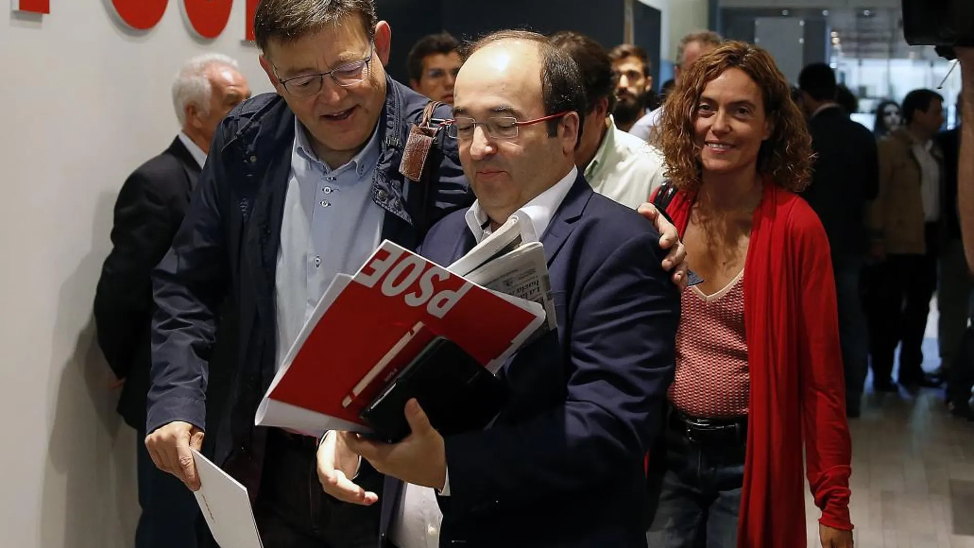 Ximo Puig y Miquel Iceta durante el Comité Federal del PSOE el pasado septiembre