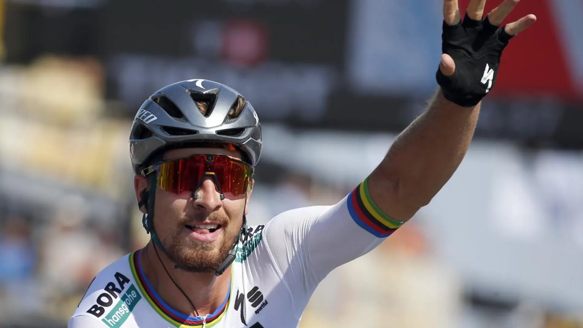 Peter Sagan celebra una victoria de etapa en el Tour