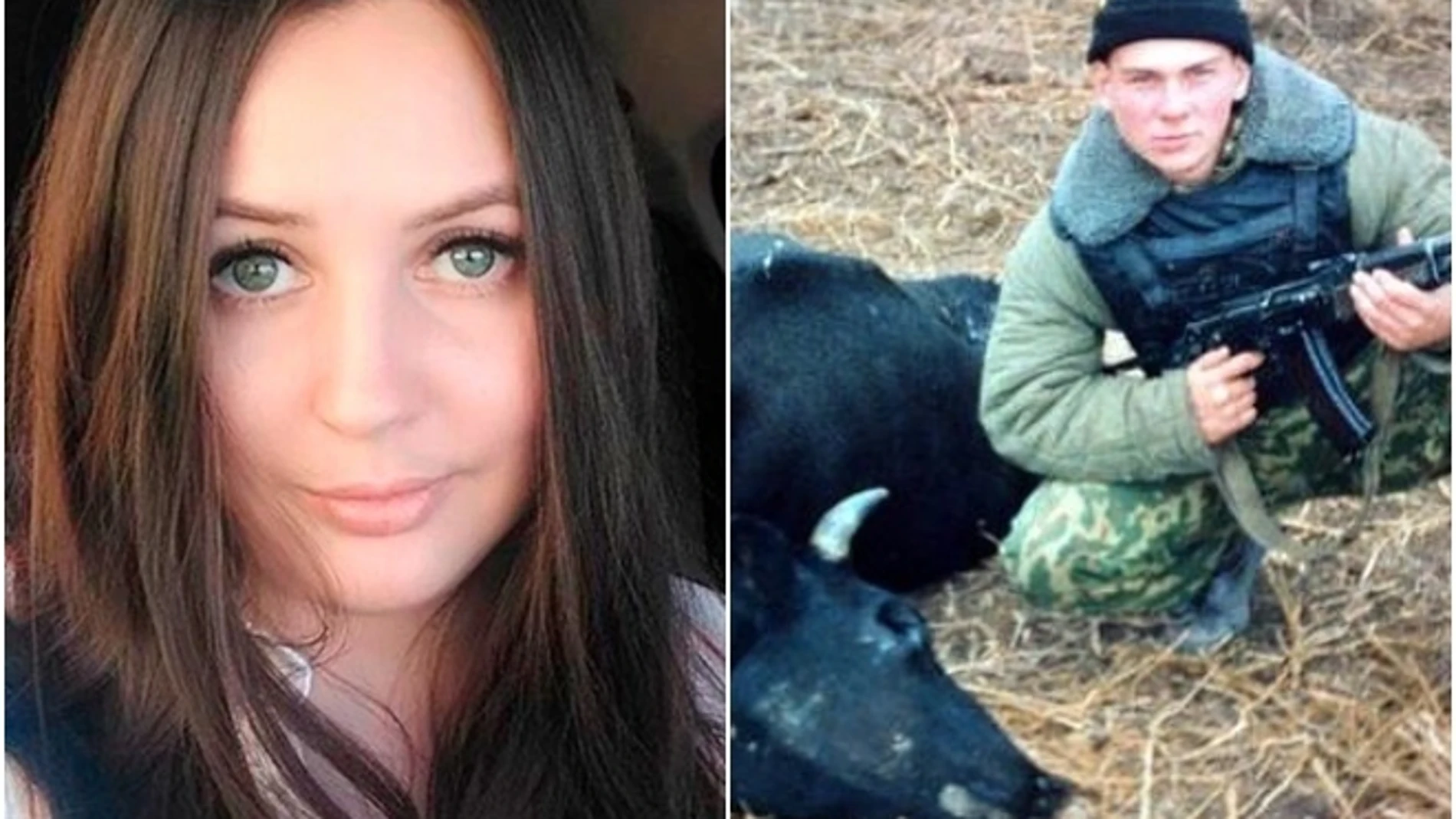 La víctima, Irina Akhmatova y su asesino, Vitaly Chikirev, en fotografías de sus redes sociales