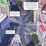 El paso de peatones en diagonal permitirá a los viandantes moverse por este cruce del distrito de Salamanca de una forma más rápida