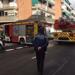 En incendio se ha declarado en un piso de la calle Valderrobres, en San Blas-Canillejas