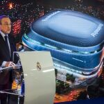 Florentino Pérez presentando el Santiago Bernabéu