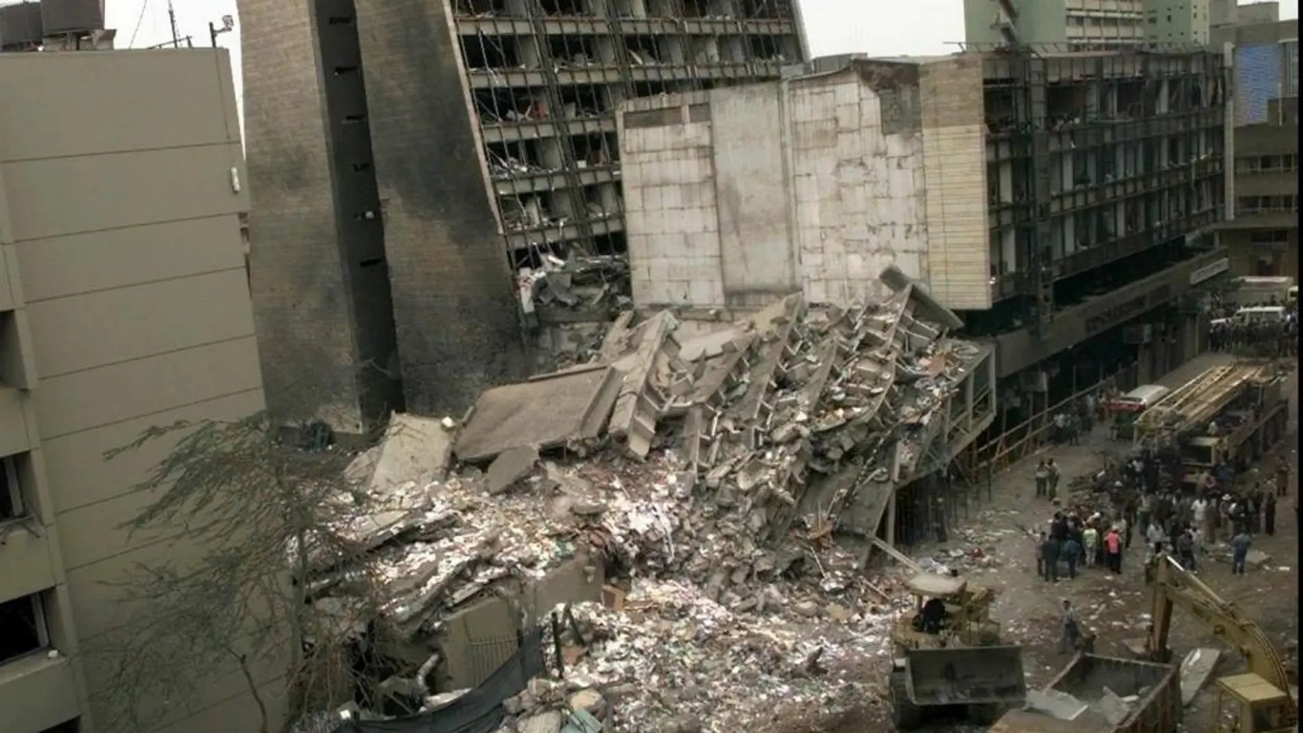Imagen de la embajada de EE UU en Kenia atacada en 2001.