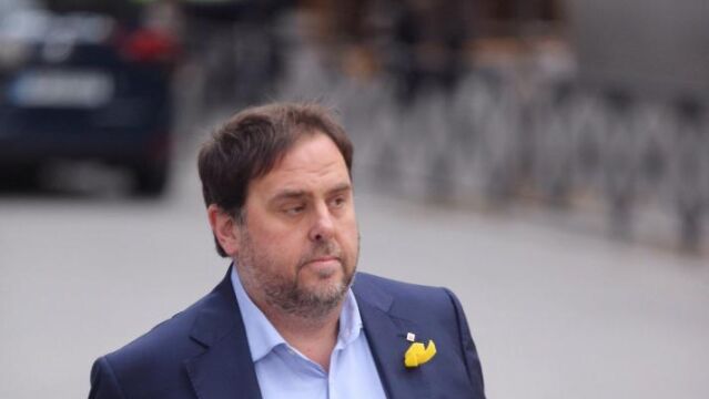 El vicepresidente cesado de la Generalitat de Cataluña, Oriol Junqueras, antes de ser encarcelado