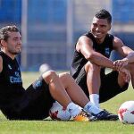Kovacic y Casemiro, en un entrenamiento del Madrid