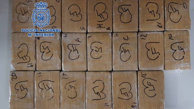 Paquetes de cocaína interceptados en Madrid que tenían como destino Reino Unido