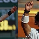 David Ferrer y Rafael Nadal celebran sus respectivas victorias en semifinales.
