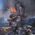 El general Vara de Rey en la batalla de El Caney, imagen de portada de la revista «Desperta Ferro Contemporánea n.º 21: Cuba 1898». Foto: Pablo Outeiral-Desperta Ferro Ediciones