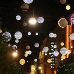La calle Oxford Street con la luces de Navidad