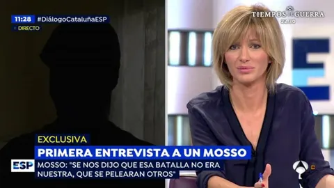 Entrevista en Espejo Público a un mosso de la brigada móvil de antidisturbios