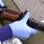 Una de las armas incautadas a los sicarios colombiano