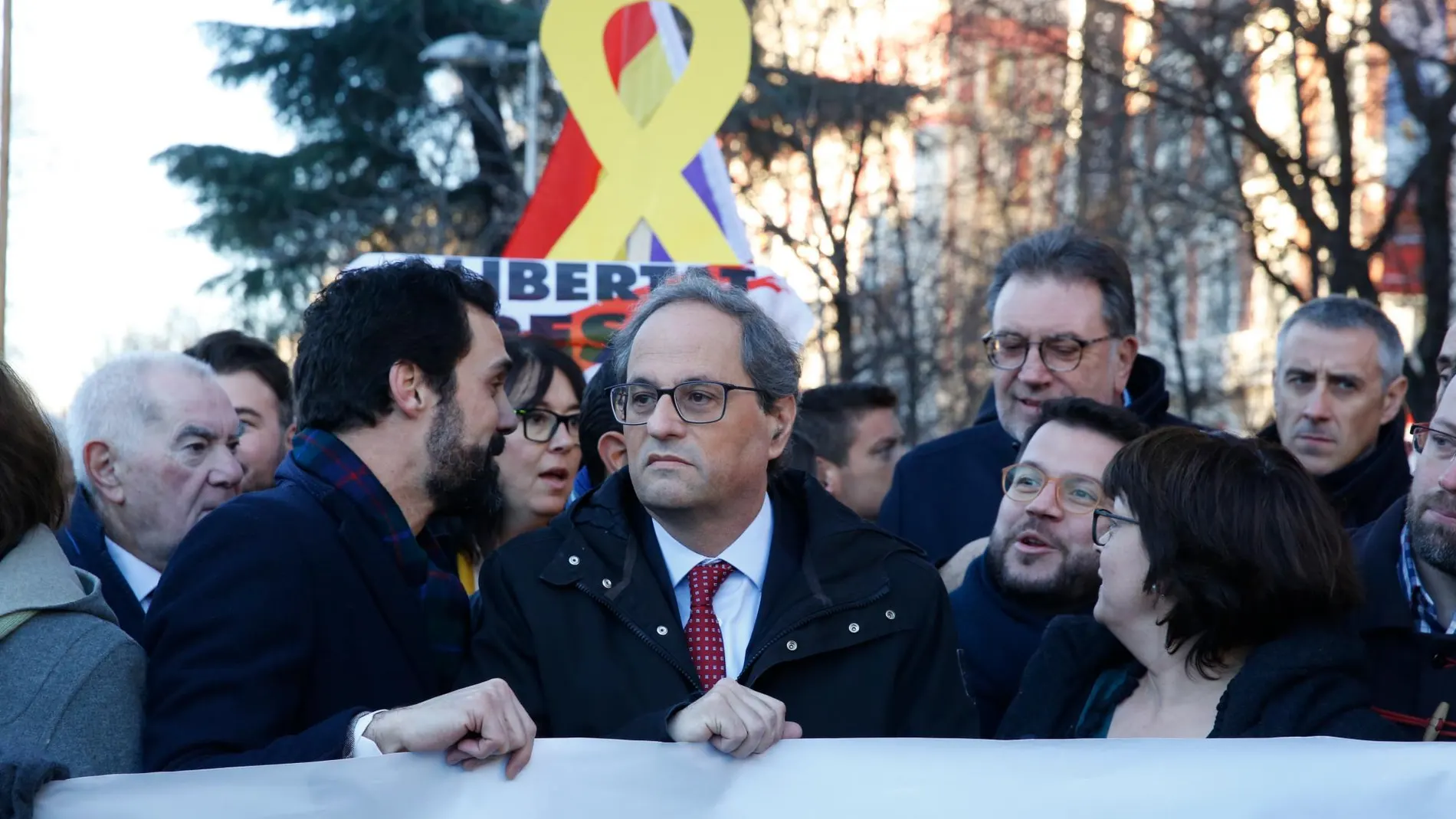 El presidente de la Generalitat, Quim Torra, delante de Tribunal Supremo