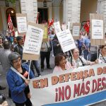 CC OO lideró una movilización hace unas semanas por la precariedad laboral de las plantillas de los comedores