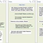 Recreación de algunos de los mensajes que el empresario del porno Torbe envió por Whatsapp a varias personas de su entorno, entre ellos un amigo que ya ha sido detenido