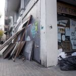 El denominado "Banco Expropiado" en el barrio de Gràcia de Barcelona, uno de los lugares que tomó el movimiento okupa y desató grandes disturbios