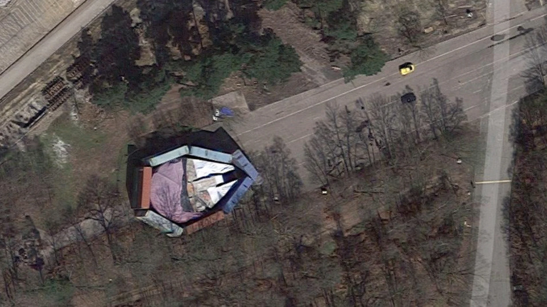 Vista desde arriba del "Halcón Milenario"/Google