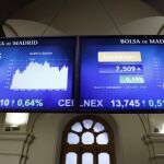 Paneles informativos de la Bolsa
