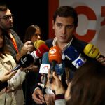 El líder de Ciudadanos, Albert Rivera, antes del inicio de la reunión del Consejo General de la formación