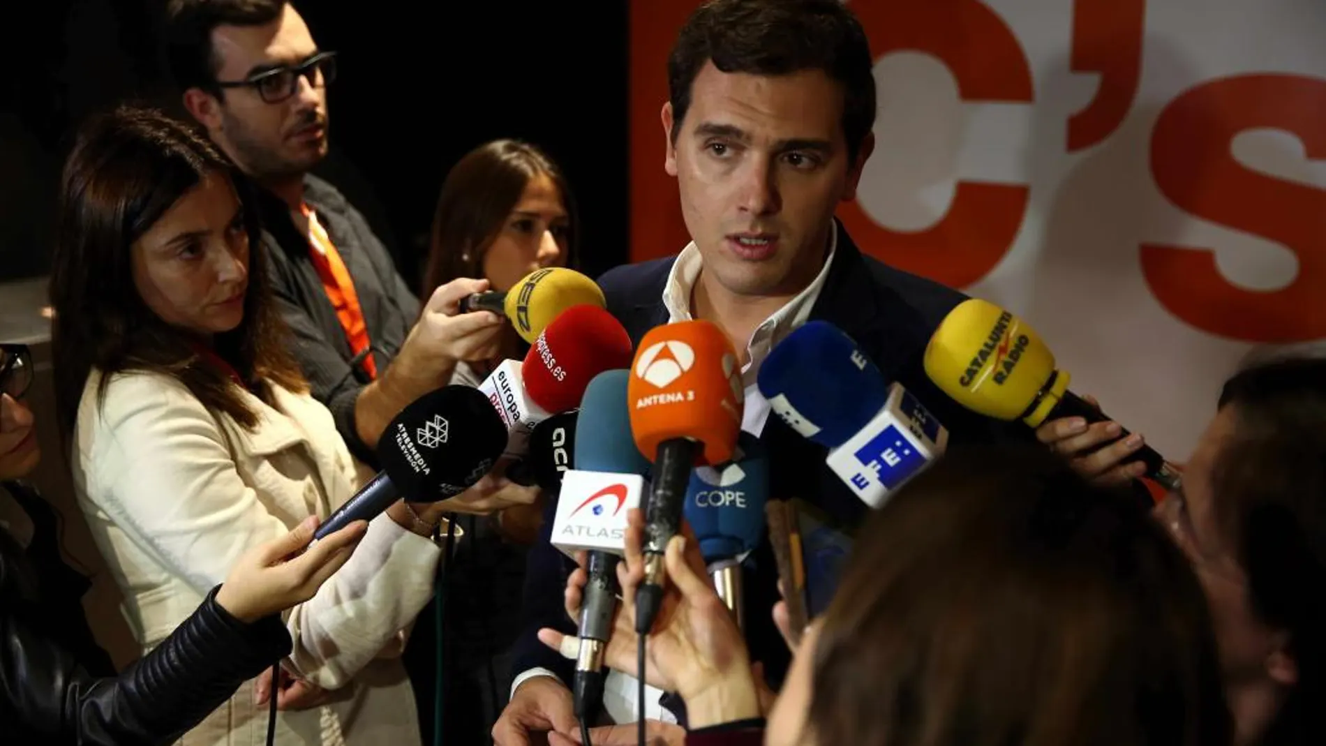 El líder de Ciudadanos, Albert Rivera, antes del inicio de la reunión del Consejo General de la formación