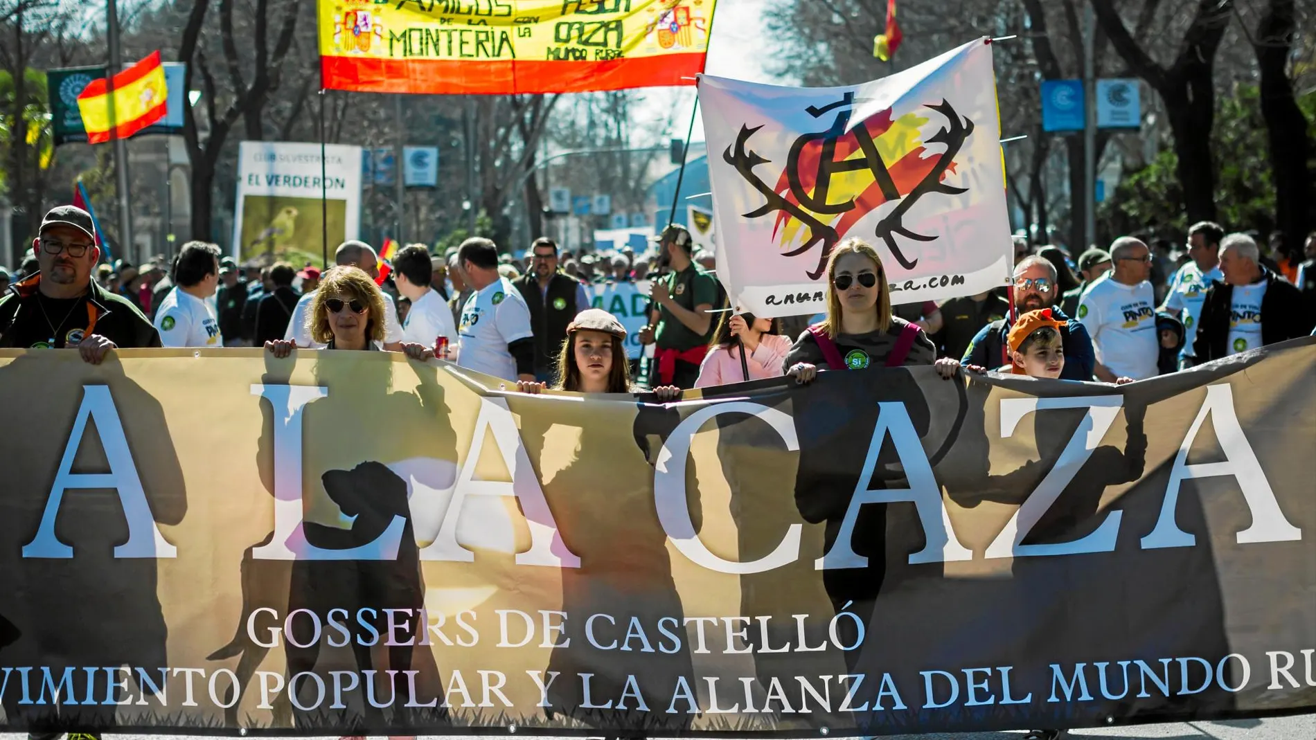 Una de las pancartas exhibidas en la manifestación.