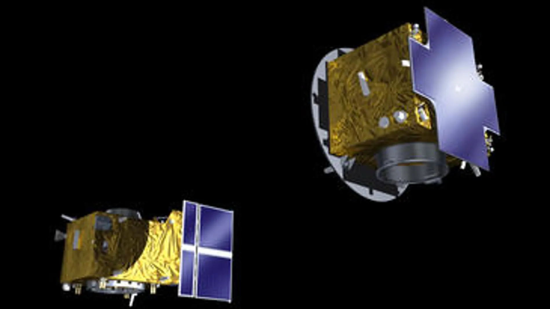 Los dos satélites volarán en formación precisa