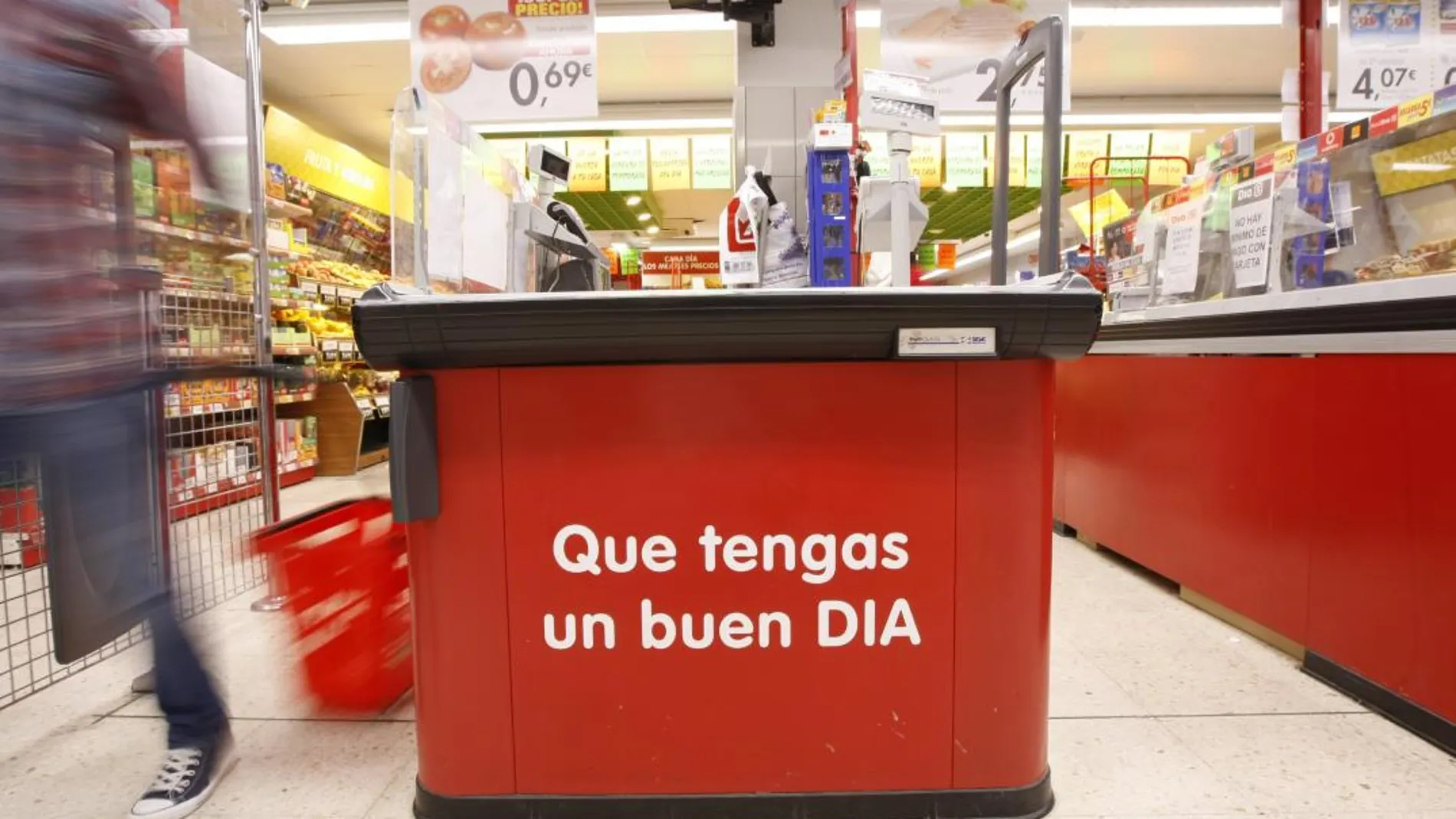 Interior de un supermercado Día en Madrid