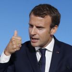 El presidente francés, Emmanuel Macron, pronuncia un discurso durante una reunión de los delegados del Gobierno en el Palacio del Elíseo