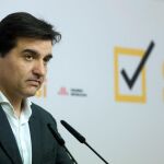 El portavoz de ERC, Sergi Sabrià, en un acto hoy. EFE/Quique García
