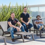 El CEO de Easy Payment Gateway, Alex Capurro, junto a Rubén Fernandez y Jose Manuel Peral