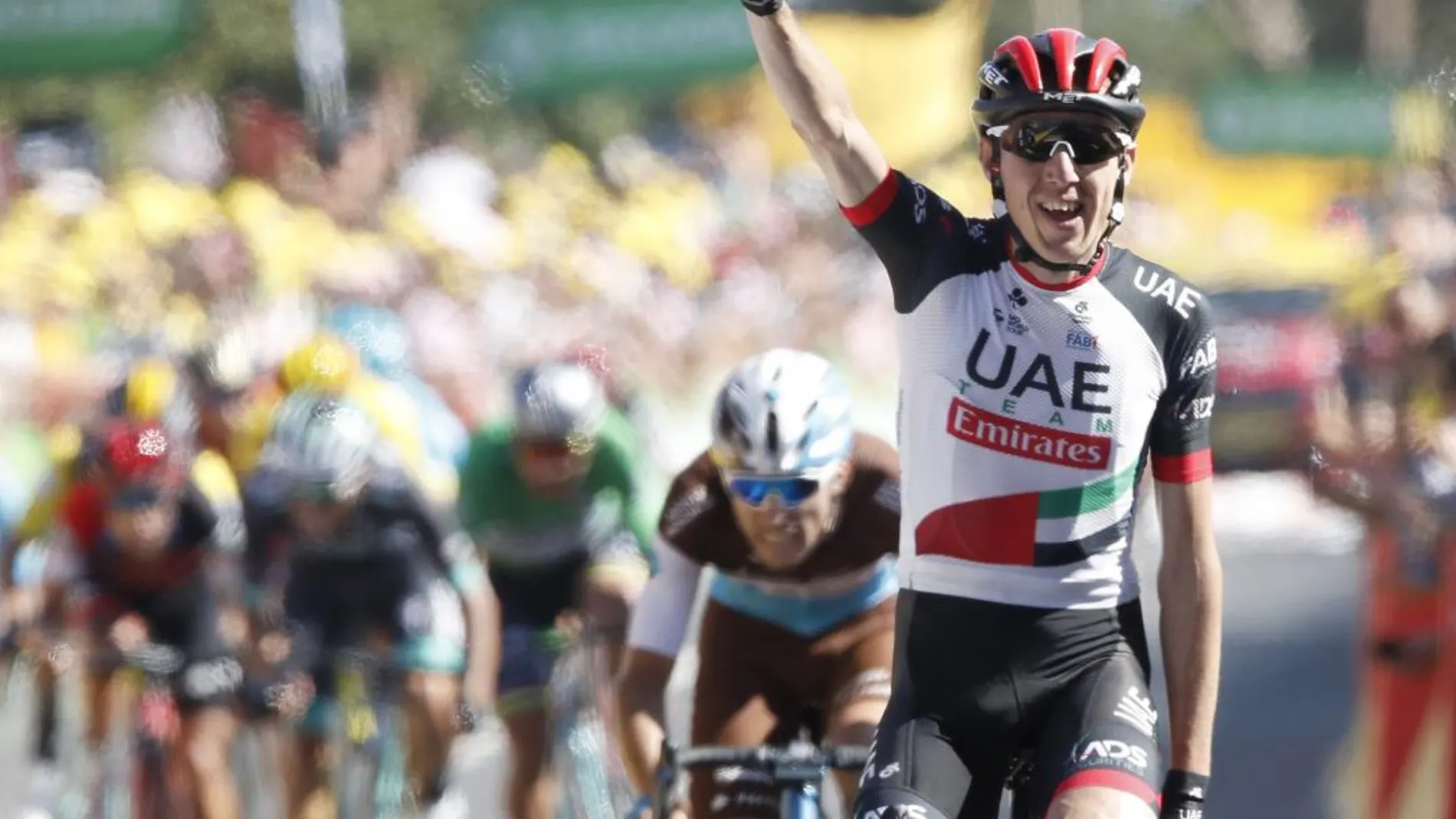 El irlandés Daniel Martin celebra su victoria en la sexta etapa del Tour de Francia / Ap
