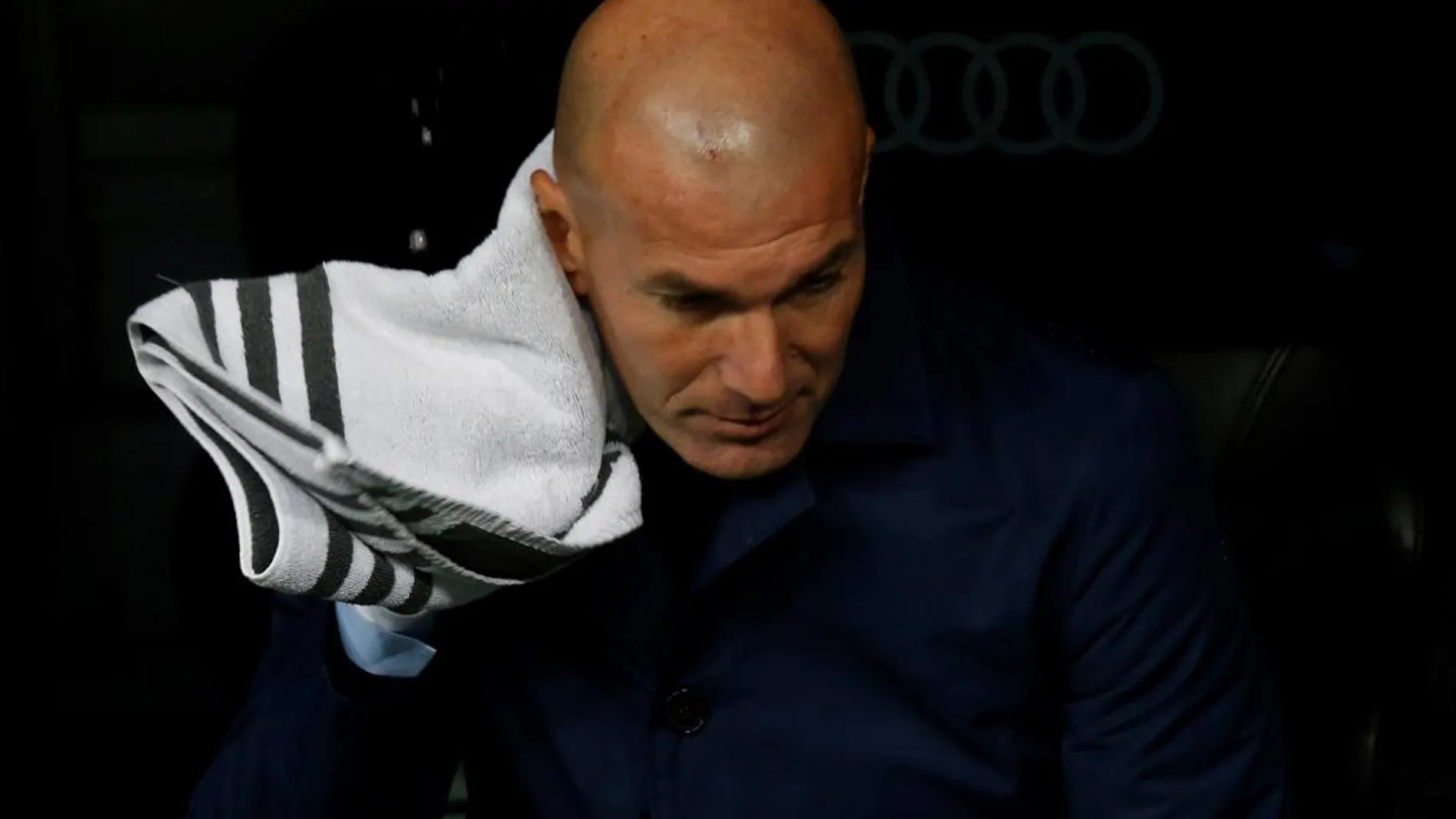 El entrenador del Real Madrid, el francés Zinedine Zidane, en partido ante el Villarreal