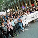 En la imagen, una de las numerosas protestas organizadas tras conocerse la sentencia por el polémico caso de «La Manada», ocurrido en los San Fermines de 2016/
