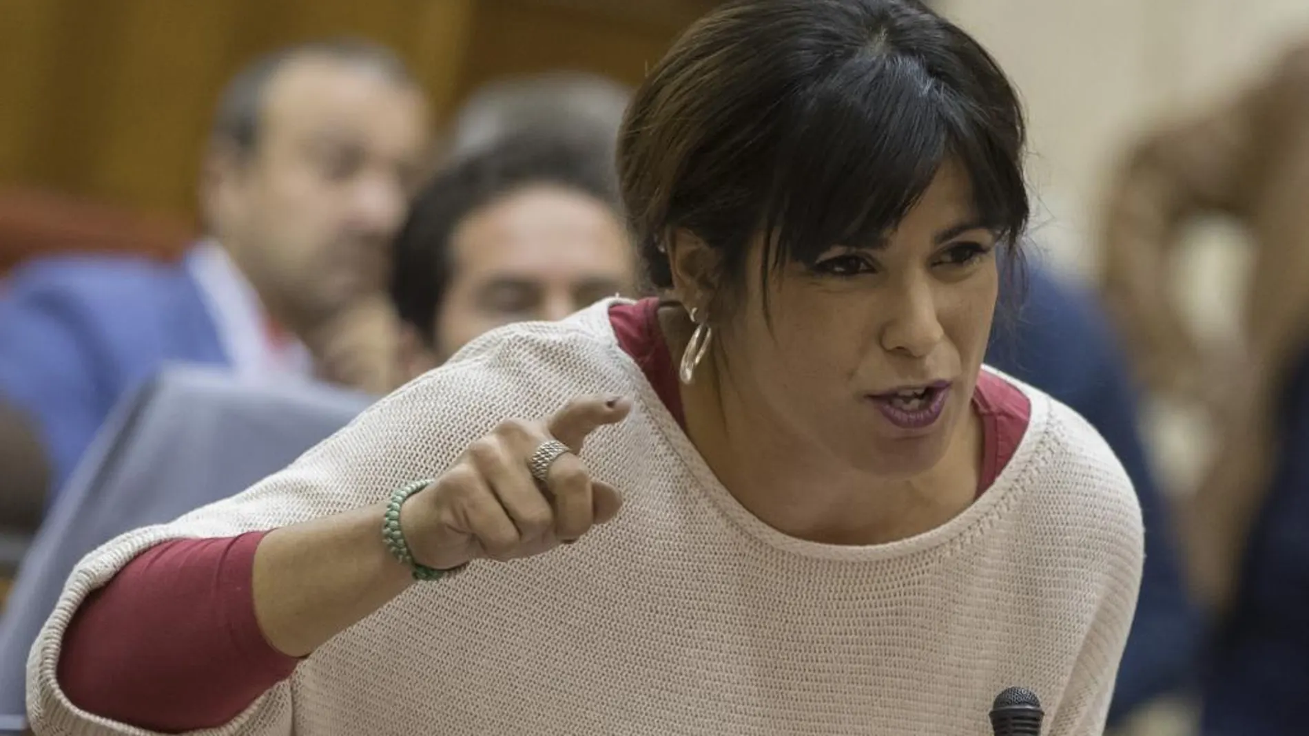 La portavoz del grupo parlamentario de Podemos, Teresa Rodríguez