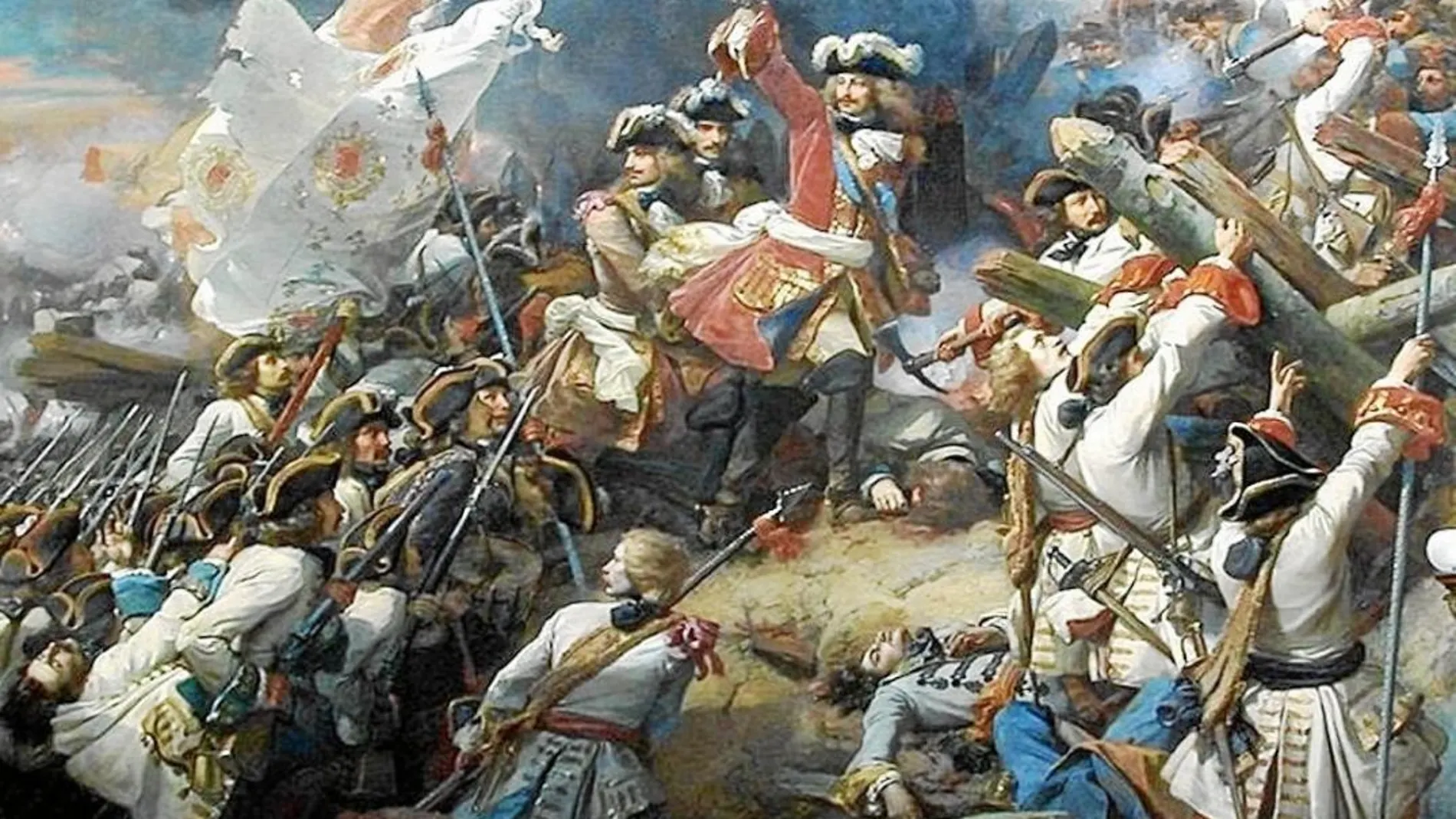 Óleo de Jean Alaux sobre la batalla de Denain del 24 de julio de 1712
