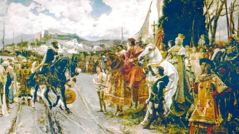«La rendición de Granada», de F. Pradilla, uno de los óleos más famosos del Senado