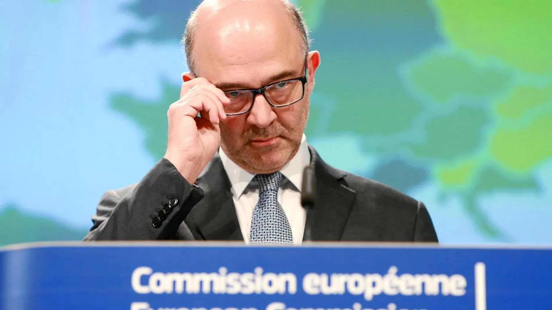 El comisario de Asuntos Económicos, Pierre Moscovici, ayer / Efe