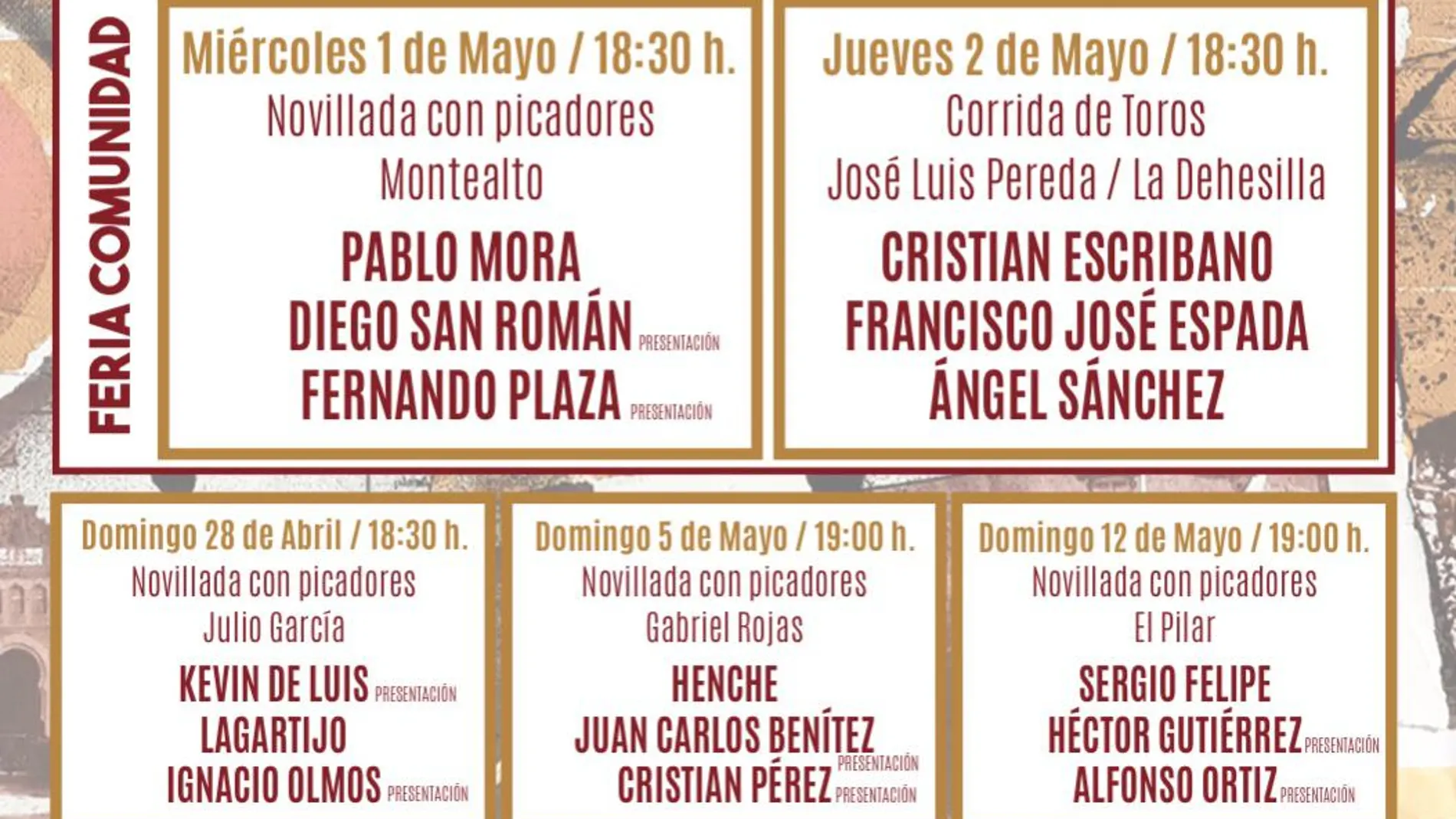 Combinaciones previas al comienzo de San Isidro