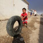Un niño desplazado en el campo de Deepaka, al noroeste de Erbil.