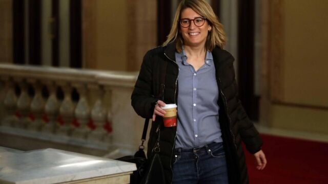 La portavoz de Junts per Catalunuya, Elsa Artadi, en el Parlament. EFE/Toni Albir